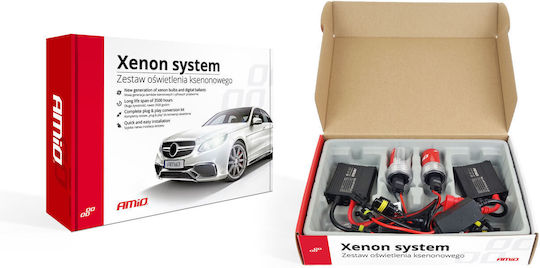 AMiO Xenon Set de Iluminare 9006 35W 12V 6000K Alb rece
