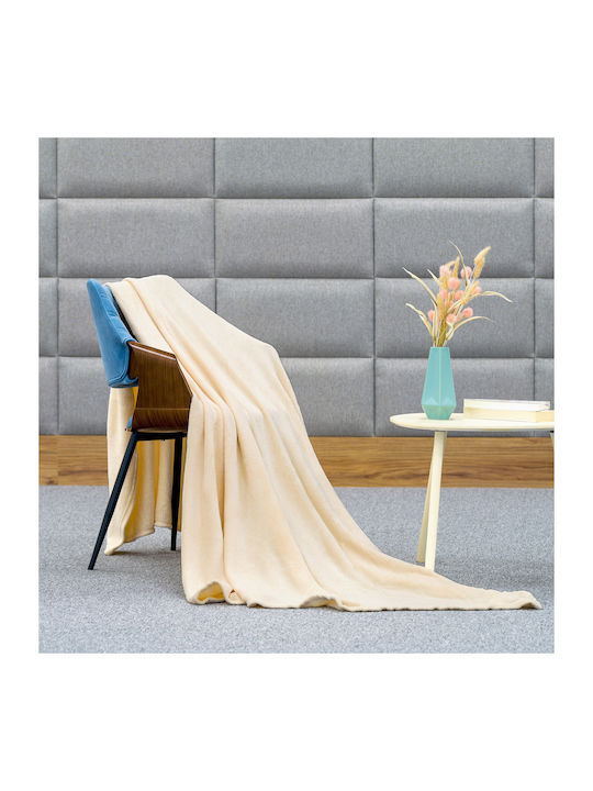 Teesa Κουβέρτα Fleece Διπλή 200x220εκ. Cream TSA8902-3