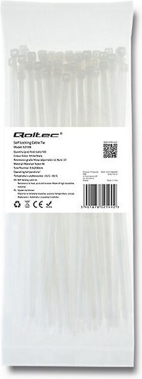 Qoltec Πλαστικά Δεματικά Καλωδίων 200mmx3.6mm σε Λευκό χρώμα (100τμχ) 52199