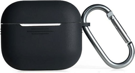 Beline Θήκη Σιλικόνης με Γάντζο σε Μαύρο χρώμα για Apple AirPods 3