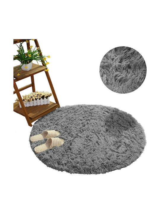 Strado Carpets Rug Round Silverfur (light Gray)