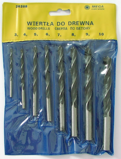 Mega Diamond Drill with Cylindrical Shank for Wood 10mm
