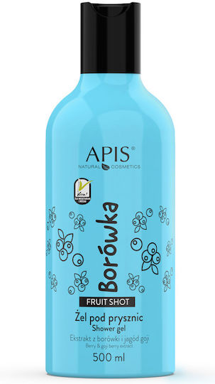Apis Natural Cosmetics Fruit Shot Moisturizing Shower Gel with Blueberry Scent 500ml