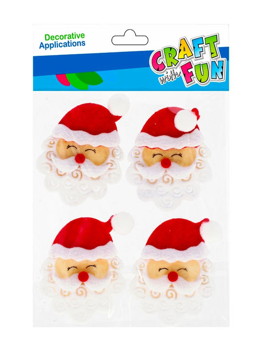 Craft with Fun Christmas Tableware Ornaments with Santa Claus 4 Pieces