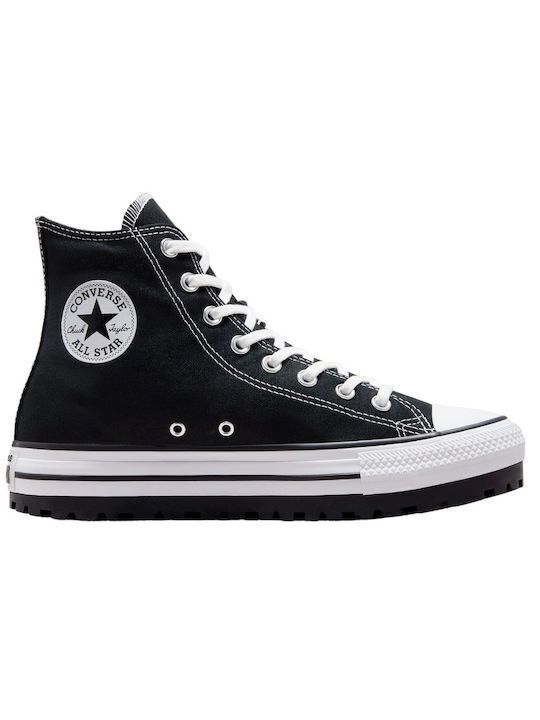 Converse Încălțăminte Sport pentru Copii Inalti Negre