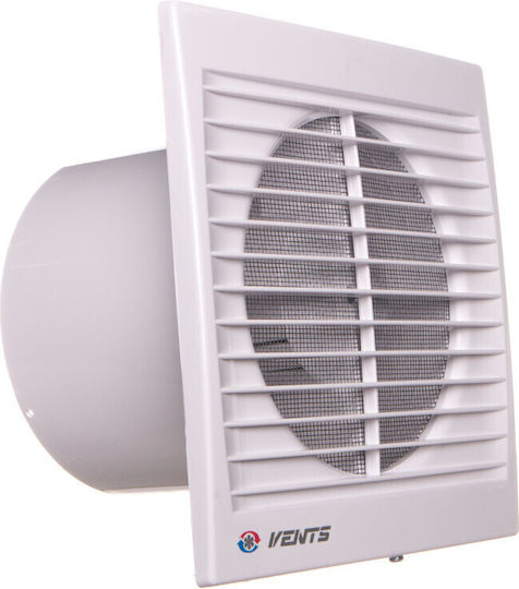 Vents 125 Επιτοίχιος Εξαεριστήρας Μπάνιου 125mm Λευκός