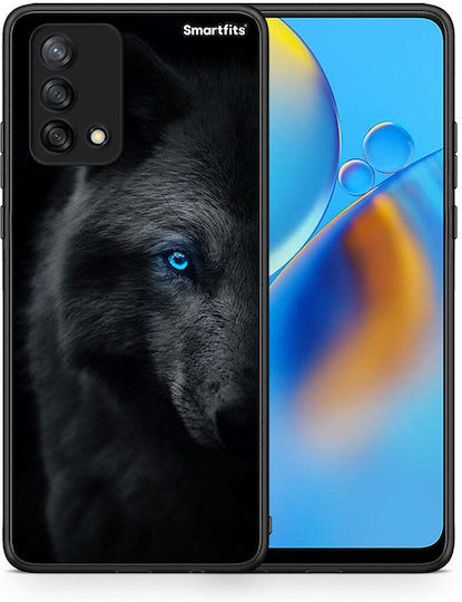 Smartfits Dark Wolf Umschlag Rückseite Schwarz (Oppo A74)