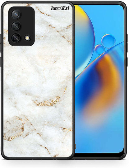 Smartfits White Gold Marble Umschlag Rückseite Weiß (Oppo A74) A00_SM1-OP-A74_WHITEGOLDMARBLE_R