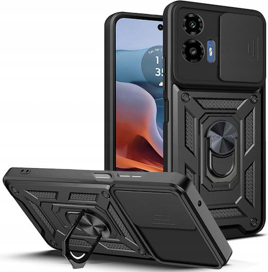 Techsuit Camshield Back Cover Πλαστικό / Σιλικόνης Μαύρο (Motorola Moto G34)