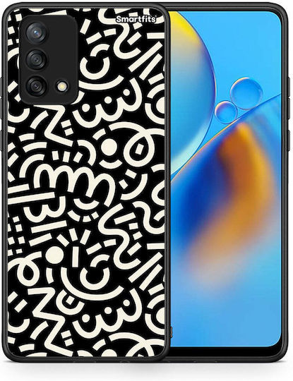 Smartfits Doodle Art Back Cover Negru (Oppo A74)