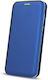 TelForceOne Umschlag Rückseite Leder Magnetisch Marineblau (Galaxy A54)