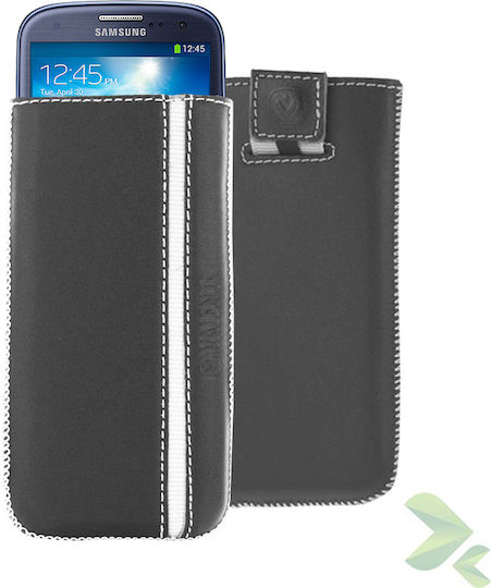 Valenta Back Cover Δερμάτινο Μαύρο (HTC One)