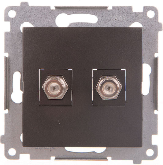 Kontakt-Simon TV Antenna Socket in Gray color WMDA-050XXX-048