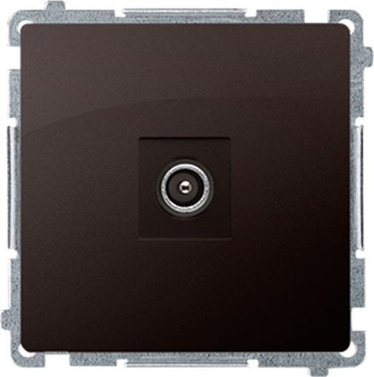 Kontakt-Simon Antenna Socket Basic in Brown color BMAK3.01/47