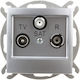 Ospel TV, Satellite, and Radio Antenna Socket Terminal in Gray color GPA-YS M 18