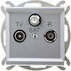 Ospel Satellite and Radio Antenna Socket Terminal in Gray color GPA-RS/M/38