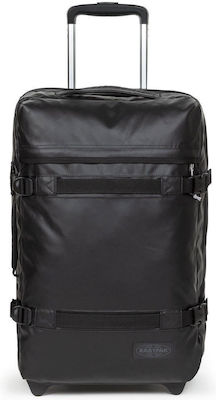 Eastpak Transit' R S Cabin Travel Suitcase Tarp Black with 4 Wheels Height 51cm.