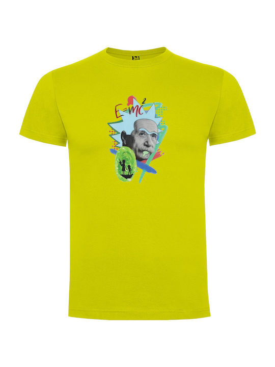 Tshirtakias Tricou Rick și Morty Galben