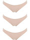 Βαμβακερά Γυναικεία String 3Pack Μπεζ