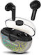 Esperanza Pandora In-ear Bluetooth Handsfree Căști cu Carcasă de Încărcare Negru