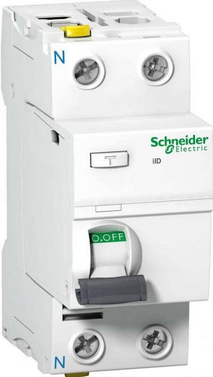 Schneider Electric Difficult Switch Ρελέ Ράγας Διαρροής 40A Διπολικό