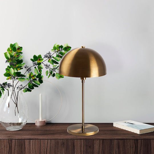 Opviq Tischlampe für Fassung E14 mit Gelb Schirm und Basis