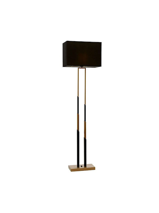 Opviq Floor Lamp H150xW30cm. with Socket for Bulb E27 Black