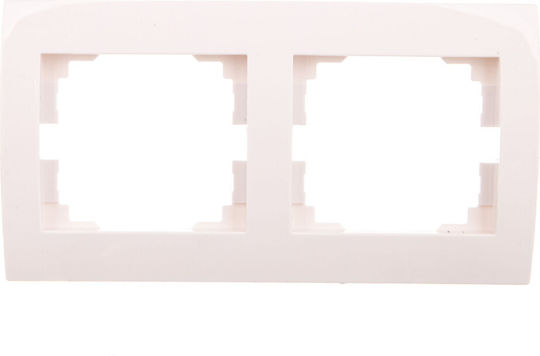 Kanlux Switch Frame Horizontal Installation in White Color 25118