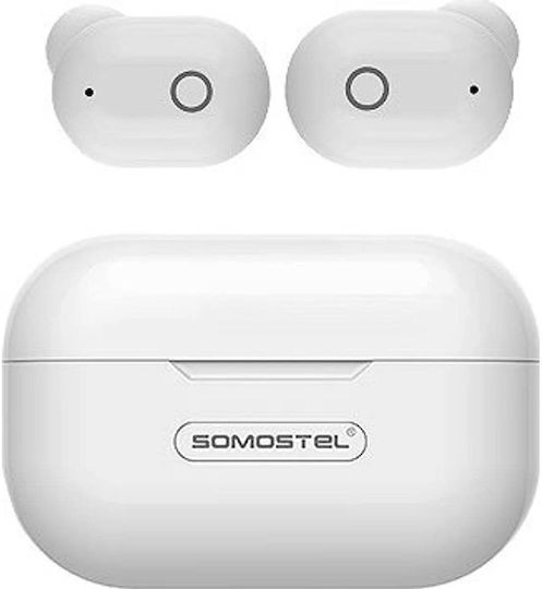 Somostel J58 In-ear Bluetooth Handsfree Ακουστικά με Θήκη Φόρτισης Λευκά