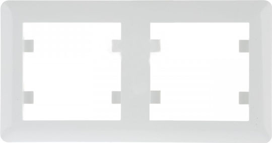 Hager Lumina2 Switch Frame Horizontal Placement in White Color WL5220