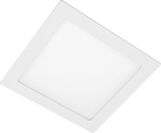Gtv Vertieft LED Panel 19W mit Warmes Weiß Licht 3000K