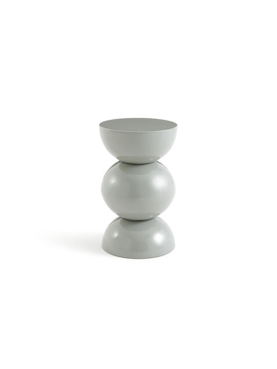 Rundes Beistelltisch aus Metall in Grau M31xB31...