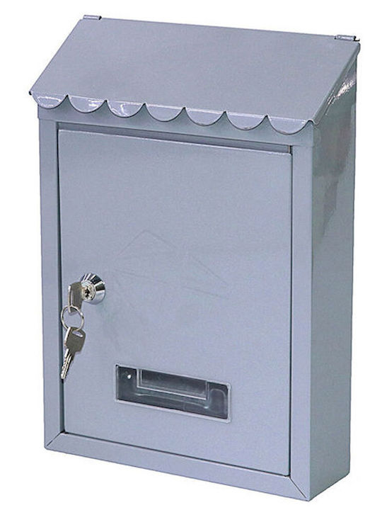 Outdoor Mailbox Metallic in Gray Color 30x21.7x7cm