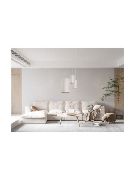 Nowodvorski Barrel Pendant Light White with Socket E27 24cm