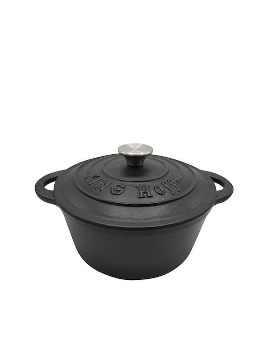 KING Hoff Deep Pot made of Cast Iron 4lt / 24cm