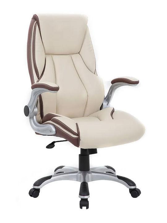Executive Reclining Office Chair with Adjustable Arms Beige Songmics