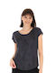 Women's T-shirt Floral Black