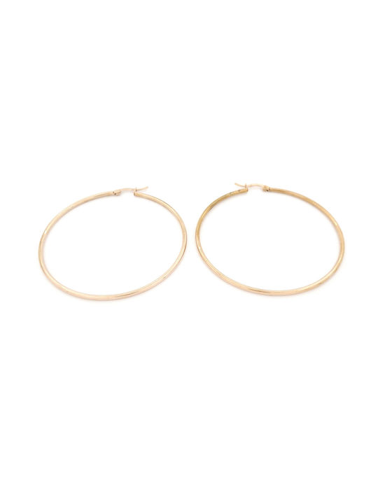 Slevori Earrings Hoops made of Steel Gold Plated