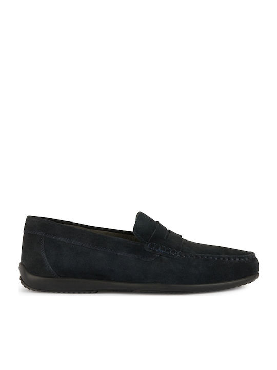 Ascanio C Men's Suede Moccasins Blue