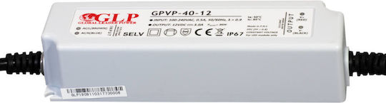 MPL Τροφοδοτικό LED Στεγανό IP67 Ισχύος 40W με Τάση Εξόδου 24V