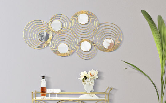 Mauro F Wandspiegel mit Gold Metallisch Rahmen 45x90cm 1Stück
