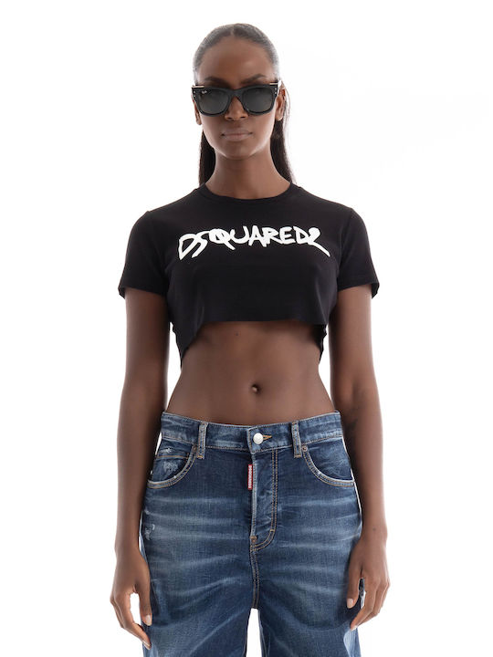 Dsquared2 Γυναικείο Crop T-shirt Black
