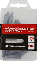 AWTools Σετ 25 Μύτες Κατσαβιδιού Σταυρός