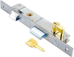 Domus Recessed Lock with Cylinder and Center 25mm