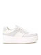Damen Flatforms Sneakers Weiß