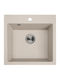 Laveo Alena Drop-In Kitchen Sink from Liquid Granite M49xP49cm Grey