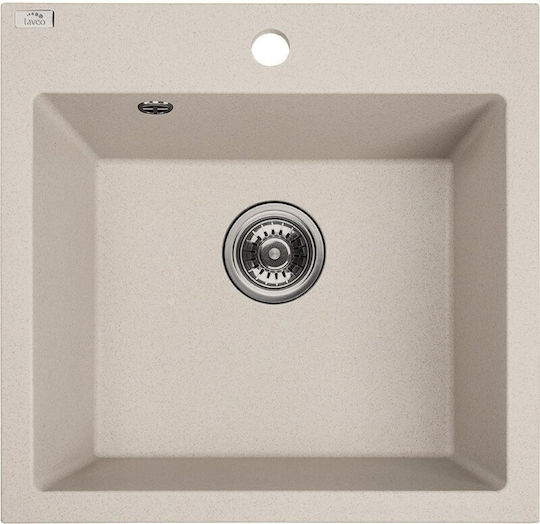 Laveo Alena Drop-In Kitchen Sink from Liquid Granite M49xP49cm Grey