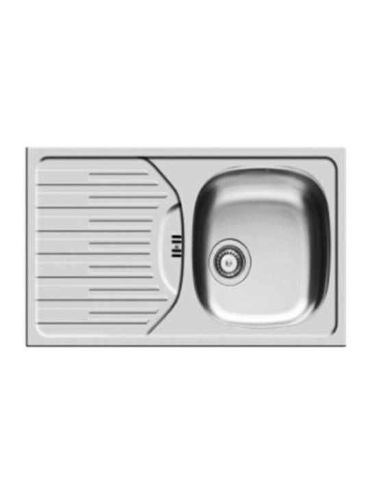 Pyramis Ένθετος Νεροχύτης Inox Σατινέ Μ78xΠ43.5cm Ασημί