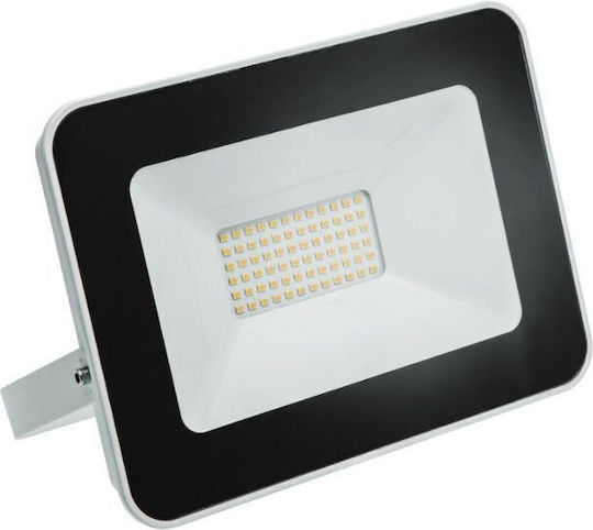 Gtv Στεγανός Προβολέας LED 10W Ψυχρό Λευκό 6400K IP65