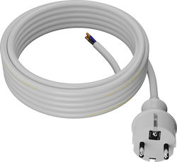 AWTools Захранващ Кабел с Диаметър 3x1.5mm² Бял 1м AW24856